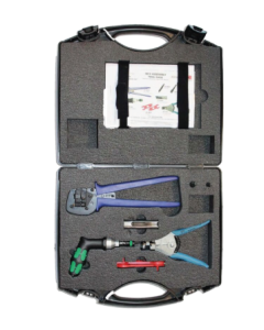 STAUBLI kit de herramienta (maletín, crimpadora y pela cable para calibre 8, 10 y 12)